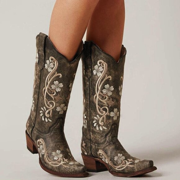 Circle G by Corral L5175 Floral Embroidered Boots - Picture 11 of 11